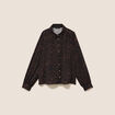 Chemise col chemise manches longues marron femme