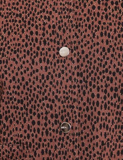 Veste doubl&eacute;e marron femme