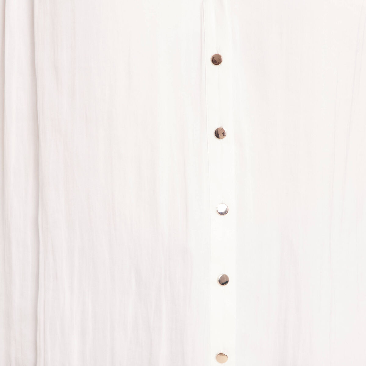 Blouse satin&eacute;e manches longues ecru femme