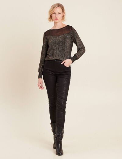 Pull manches longues camel femme