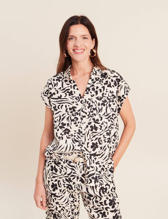 Chemise sans manches blanc femme