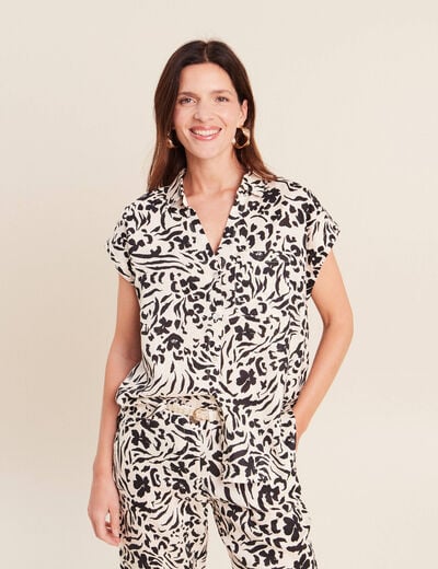 Chemise sans manches blanc femme