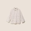 Chemise ample courte avec broderie marron chocolat femme
