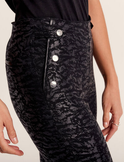 Pantalon tregging 7/8ème noir femme