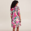 Robe évasée plissée multicolore femme