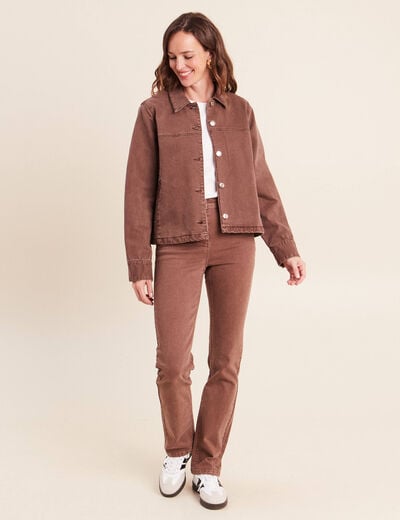 Veste ample marron femme