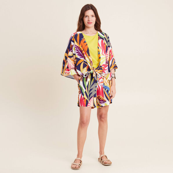 short droit fluide multicolore femme Short droit fluide multicolore femme