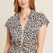 Robe droite zippée sable femme