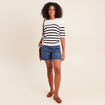 Short en jean denim stone femme