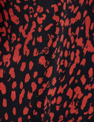 T-shirt manches 3/4 noir femme
