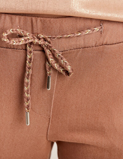 Pantalon jogger 7/8ème marron femme