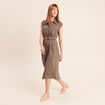 Robe &eacute;vas&eacute;e manches tr&egrave;s courtes vert kaki femme