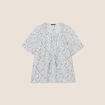 Blouse manches courtes vert kaki femme