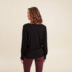 Pull manches longues noir femme