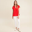 Blouse manches courtes rouge femme