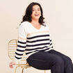 Pull manches longues blanc femme