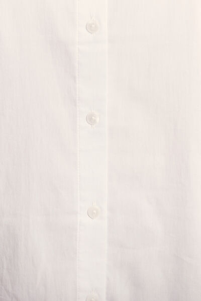 Chemise manches longues ecru femme