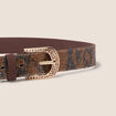 Ceinture large couleur cuivre femme