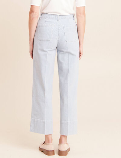 Jean coupe large 7/8&egrave;me bleu femme