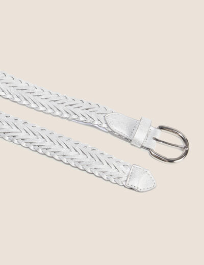 Ceinture fine ecru femme
