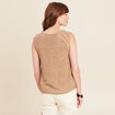 Débardeur tricot sans manches sable femme