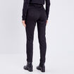 Pantalon ajusté réversible noir femme