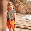 Short paperbag jaune foncé femme