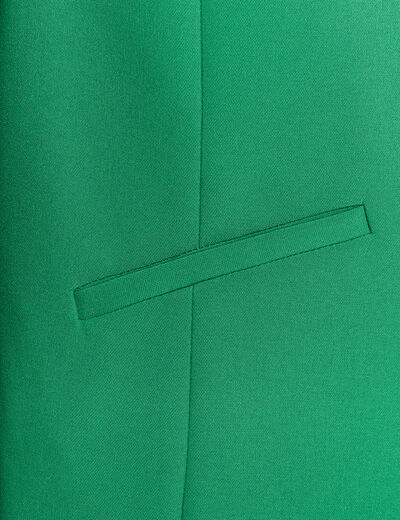 Veste city droite manches 3/4 vert femme