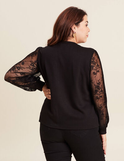T-shirt manches longues noir femme