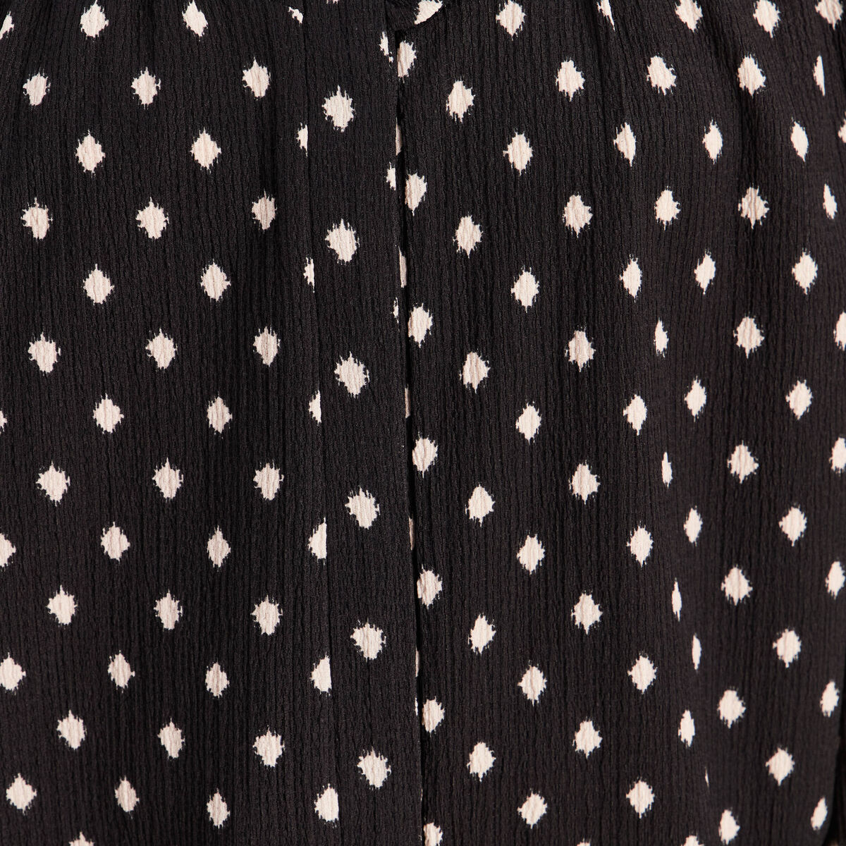 Blouse droite manches longues noir femme