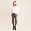 Pull manches longues ecru femme