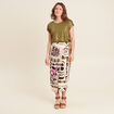 T-shirt manches courtes vert kaki femme
