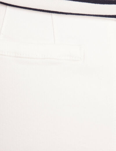 Jupe droite longueur genou blanc femme