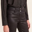 Pantalon enduit noir femme