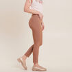Pantalon léger taille standard 7/8ème marron femme
