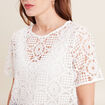 T-shirt manches courtes ecru femme