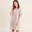 Robe évasée sequins couleur or femme