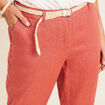 Pantalon flou ceinturé vieux rose femme