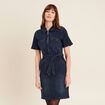 Robe ajustée en jean denim brut femme