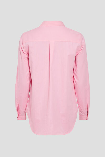 Blouse manches longues rose vif femme