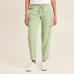 Pantalon cargo vert émeraude femme