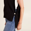 Pull sans manches noir femme