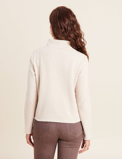 T-shirt manches longues creme femme