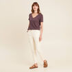 Pantalon jogpant 7/8ème ecru femme
