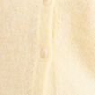 Gilet manches longues col rond jaune pastel femme