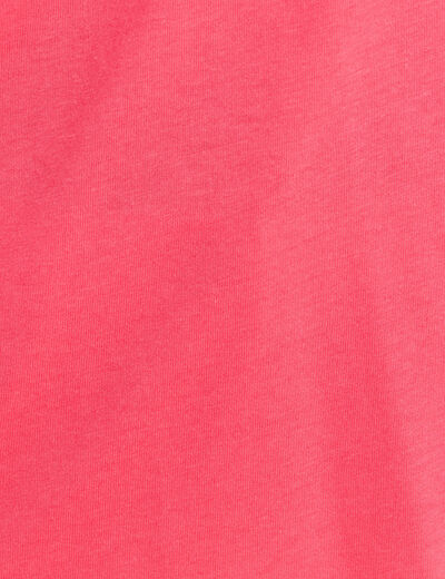 T-shirt manches courtes rose framboise femme