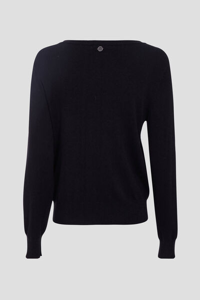 Gilet manches longues noir noir femme