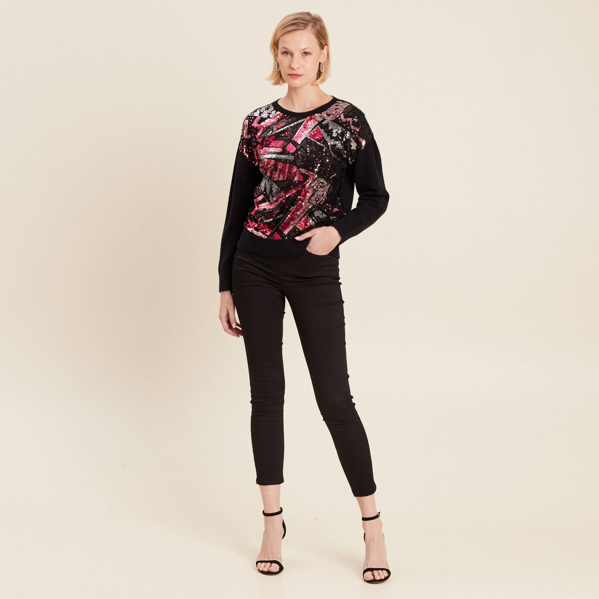 Pantalon magique Le L&eacute;ger coupe ajust&eacute;e noir femme
