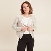 Veste droite zippée couleur argent femme