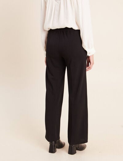 Pantalon taille haute noir femme